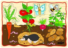 Зеленчуци - Детски дървен пъзел — Woodyland 90252