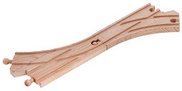 К-образно разклонение - Комплект от 2 дървени релси — Woodyland 90565