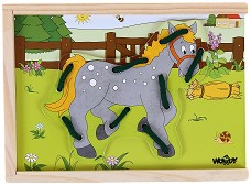 Дървена низанка Woodyland - Животни — 90920