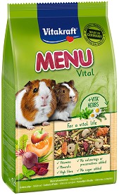 Храна за морски свинчета Vitakraft Menu Vital — 1 кг, с ябълка, тиква и цвекло