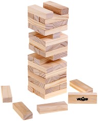 Дженга - Игра с натурални дървени елементи за подреждане — Woodyland 10100