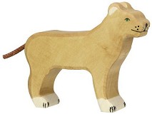 Дървена фигурка на лъвица - Holztiger — 80140