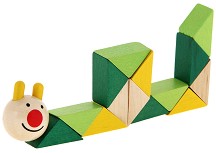 Охлювче - Дървена играчка с подвижни елементи — Woodyland 90491