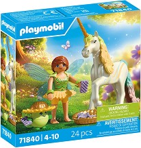 Playmobil - Еднорог: Цвете на дъгата с фея — 71840