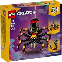 LEGO Creator - Диви животни: Изненадващ паяк 3 в 1 - Детски конструктор — 31159