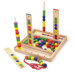 Дървен комплект за нанизване - Viga Toys — 56182