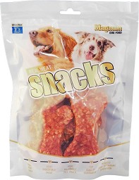 Лакомства за кучета Magnum Real Meat Snacks - 250 г, с ориз и агнешко