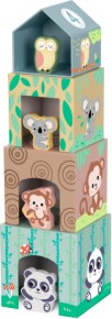 Картонени кубчета с дървени животни - Hi Pando — HP031