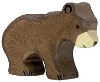 Дървена фигурка на кафяво мече - Holztiger — 80185