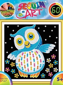 Направи сама картина с пайети Sequin Art - Бухалче - Творчески комплект за 60 минути — 2016