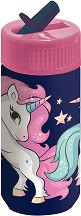 Детска пластмасова бутилка Derform - С вместимост 330 ml от серията Unicorn — 97494
