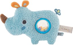 Мека играчка Носорогът Мануфи - NICI - С дрънкалка, от серията My first NICI — 46582