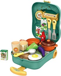 Детска кухня в куфарче с колелца — 2312U0212