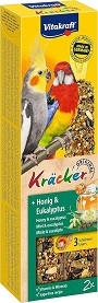 Крекери за средни папагали Vitakraft Kracker - 2 броя, с мед и евкалипт