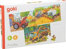 Превозни средства - 3 пъзела от 24 части — Goki 57380