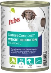 Натурална консерва за кучета за контрол на теглото и при диабет Prins NatureCare Diet Weight Reduction & Diabetic - 400 г, от серията Dietetic, за всички породи, в зряла възраст