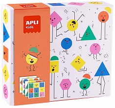 Многократни стикери Геометрични форми - Apli Kids - Образователен комплект — 19433