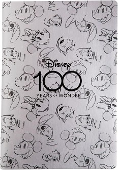Тетрадка с широки редове Disney 100 years of wonder - Формат A5 с 60 листа от серията Disney 100