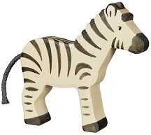 Дървена фигурка на зебра - Holztiger — 80568