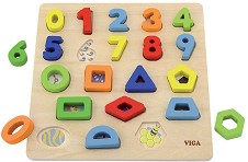 Дървени фигури Числа и форми - Viga Toys — 50119
