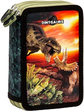 Несесер с ученически пособия Derform - С 2 отделения от серията Dinosaur — 95551