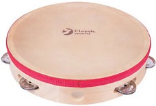 Дървена тамбурина Classic World - Детски музикален инструмент от серията Classic Educational - ∅ 25 cm