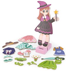 Дървена магнитна кукла за обличане - Viga Toys — 44635