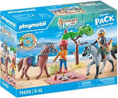 Playmobil Horses of Waterfall - Разходката с коне на Амелия и Бен — 71470