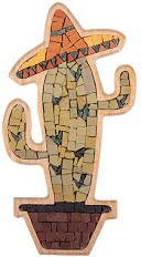 Каменна мозайка Мексикански кактус - Neptune Mosaic - С размери 21.5 х 11 cm