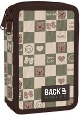 Несесер с ученически пособия BackUp DW 17 - С 2 отделения от серията Cute Checkered — 710100