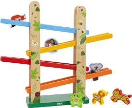 Дървена писта Джунгла - Viga Toys - С 6 животни — 44671