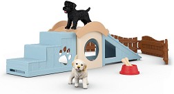 Фигурки за игра на Кученца с къщичка - Schleich - От серията Farm World — 42763