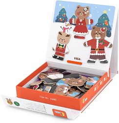 Дървени магнити Облечи мечетата - Viga Toys — 44683
