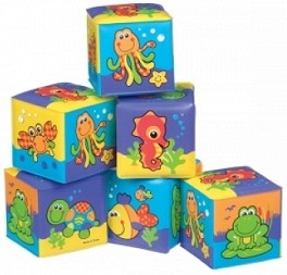 Меки кубчета Морски обитатели - Playgro - Играчки за баня от серията "Bath"