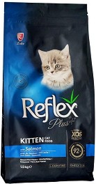 Суха храна за котки Reflex Plus Kitten — 1,5 кг, със сьомга, от 2 до 12 месеца