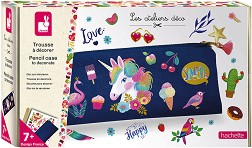 Декорирай сам несесер с Еднорог - Janod - Творчески комплект от серията Les Ateliers Deco — J07917