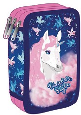 Несесер с ученически пособия Jumper 3 - Colorino Kids - С 3 отделения от серията Unicorn — F067659