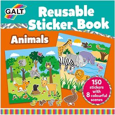 Galt:  -       Animals - reusable sticker book - 