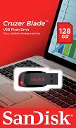 USB 2.0   128 GB SanDisk Cruzer Blade