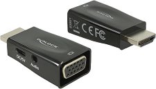 ������� HDMI male ��� VGA + Micro USB +  3.5 mm female DeLock