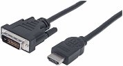 ����� HDMI Male ��� DVI-D 24+1 Male Manhattan