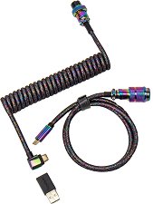 ����� USB-C ��� USB-C Keychron Premium Coiled Angled