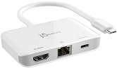  USB-C male  HDMI / RJ45 / USB-C PD female j5create