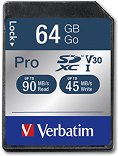 SDXC   64 GB Verbatim Pro Secure